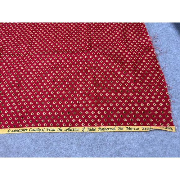 Judie Rothermel Lancaster County Fat Quarter 18"x22" Red Small Print Cotton Quil - Picture 3 of 4